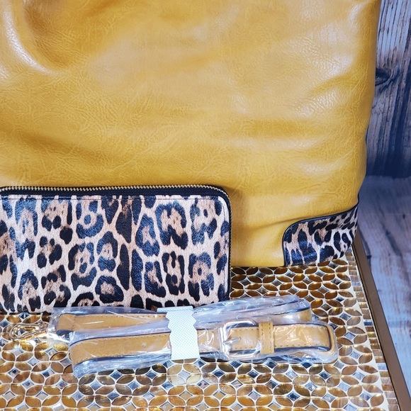 Leopard Handbag Set+ Wallet 2PCS NWT - Picture 2 of 8